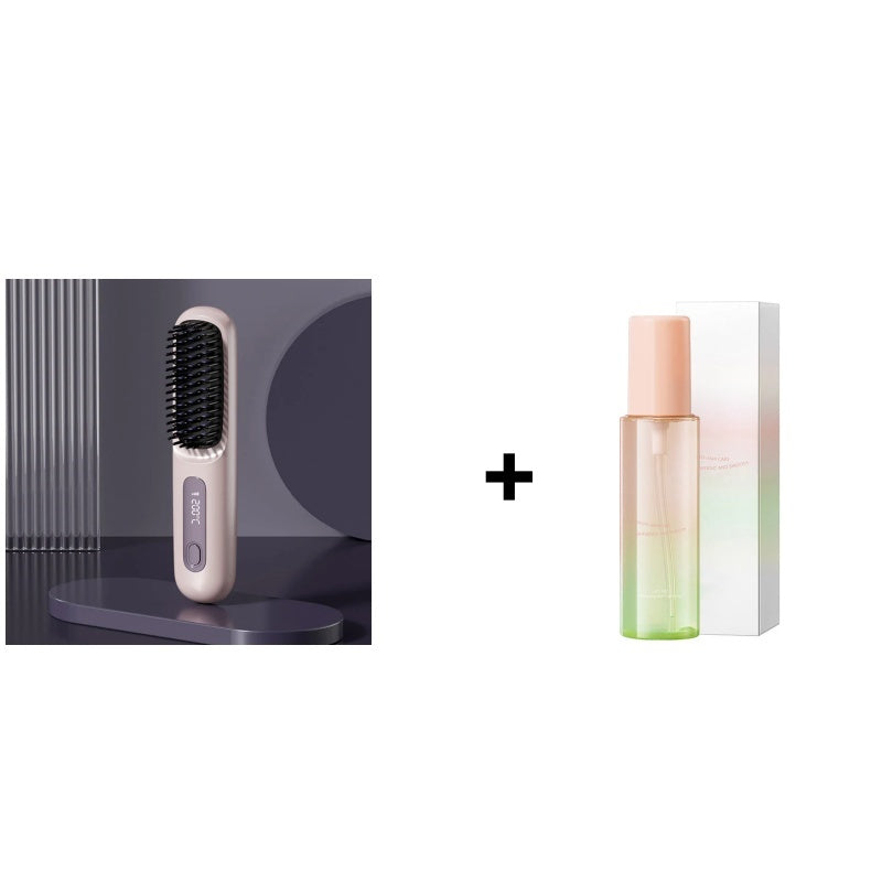 🏆2026 New Year Sale 50% OFF💁♀️🔥Hot Sale🎁Wireless Ceramic Heating Hair Straightening Comb