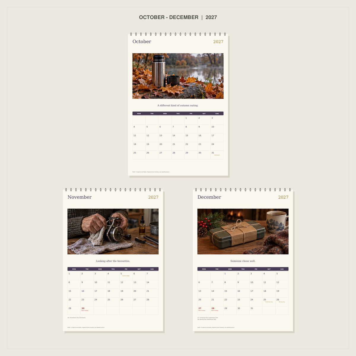 🔥The Peg Is Booked - 2027 A4 Wall Calendar