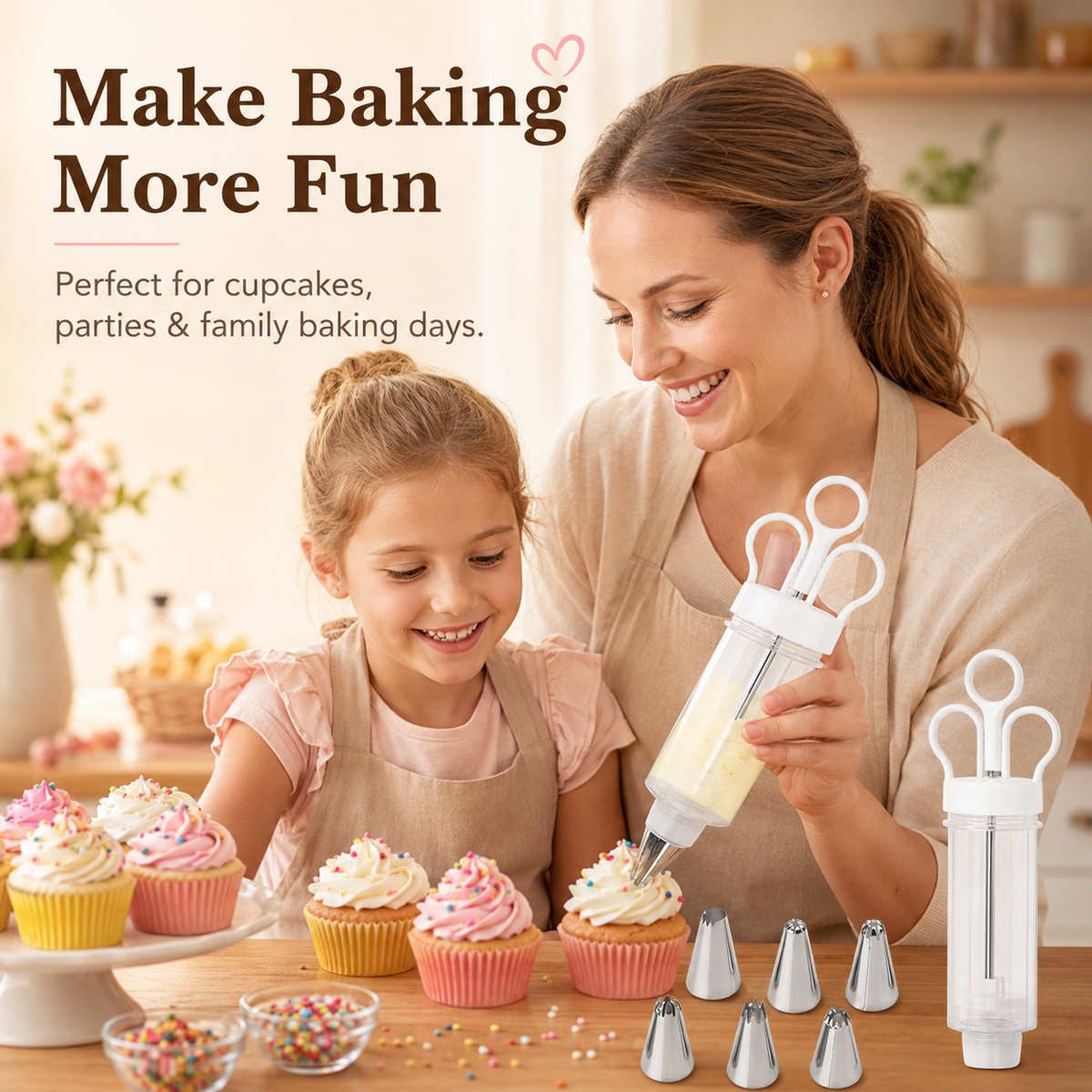 ๐ง Easy Cake Decorating Gun โ Beautiful Piping Made Simple