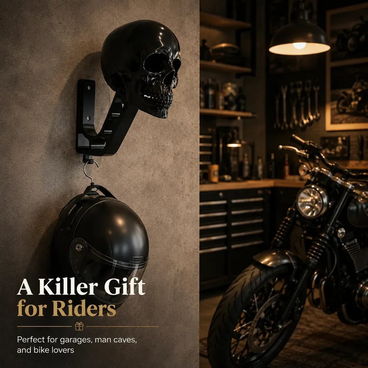 Black Knight Skull Helmet Stand