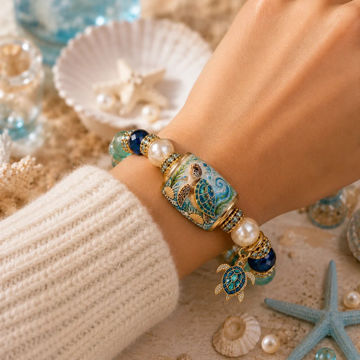 ๐ Ocean Guardian Bracelet Collection | 7 Marine Creature Designs, Gemstone-Style Beads & Matching Sea Charms ๐โจ