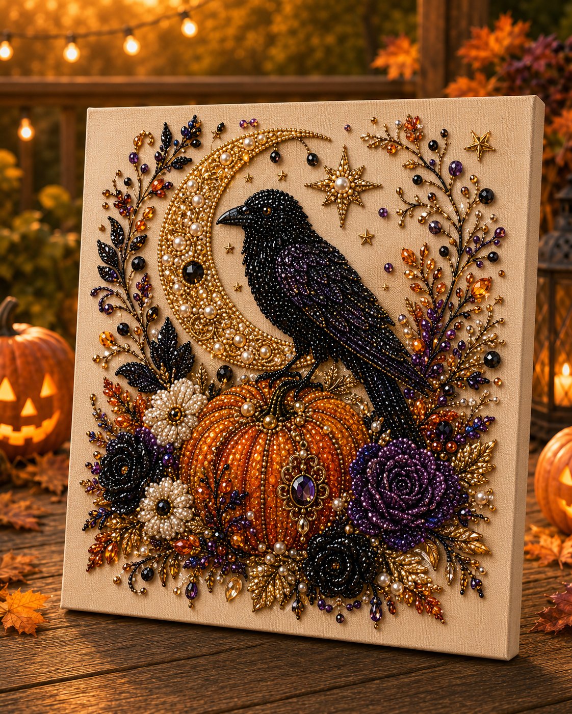š„ Last Day 49% OFF ā š»āØ Halloween Pearl Art DIY Kit ā Turn Tiny Pearls into Spooky-Cute Magic