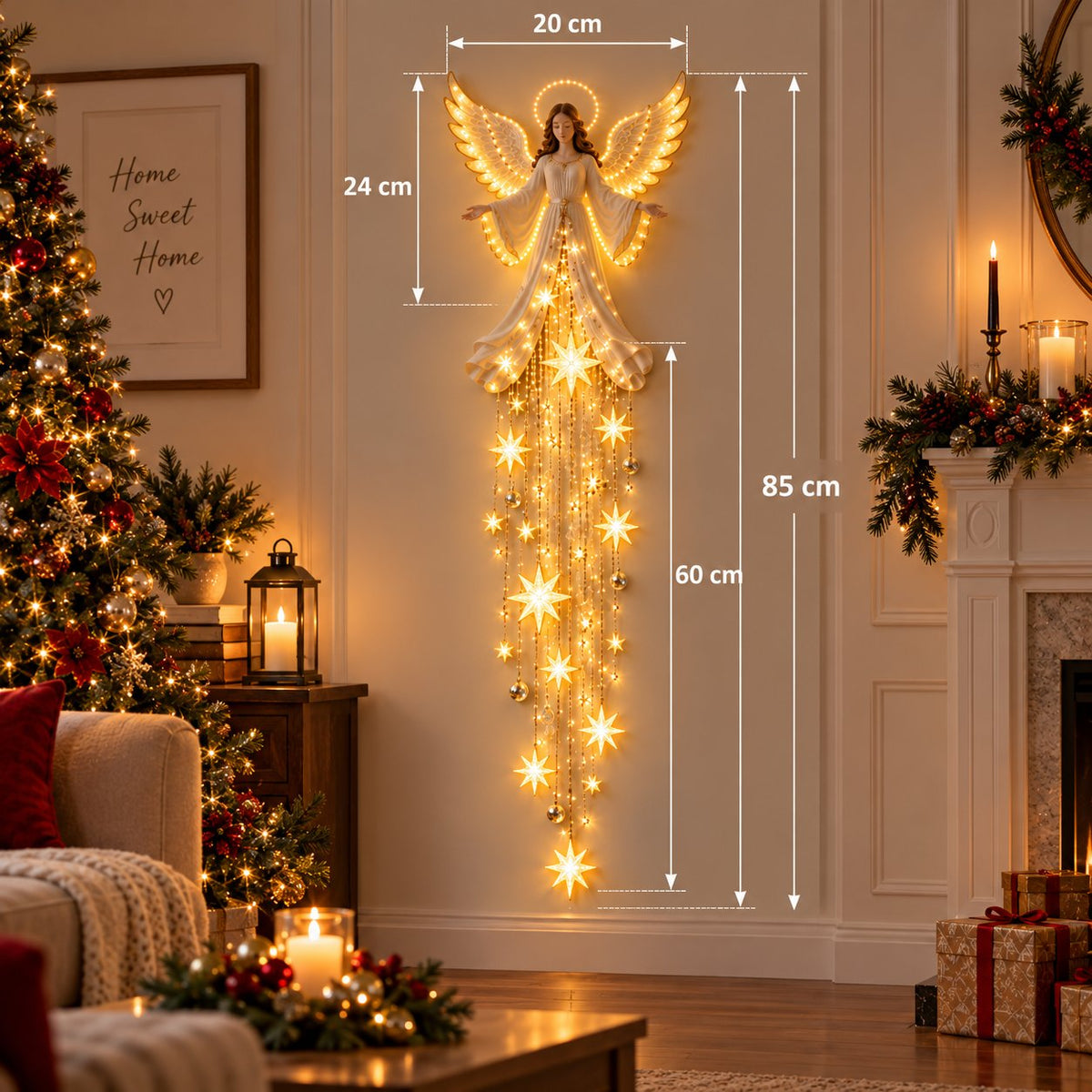 🔥 Limited Time 49% OFF – Angel Blessing Starfall Wall Light