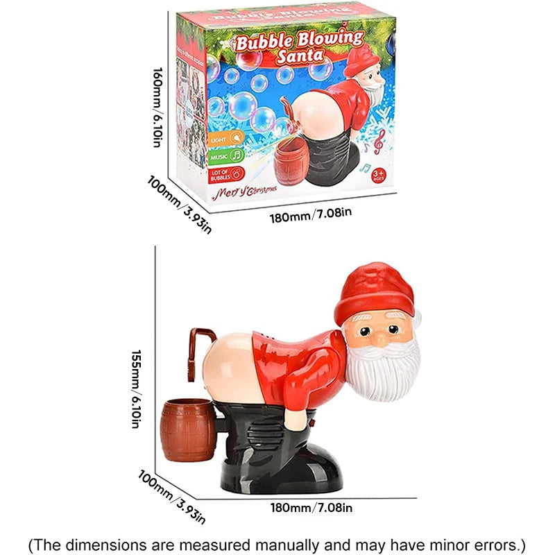 🎅ready For Christmas!🎄funny Santa Bubble Blowing Machine – Music, Lights & Christmas Bubble Fun