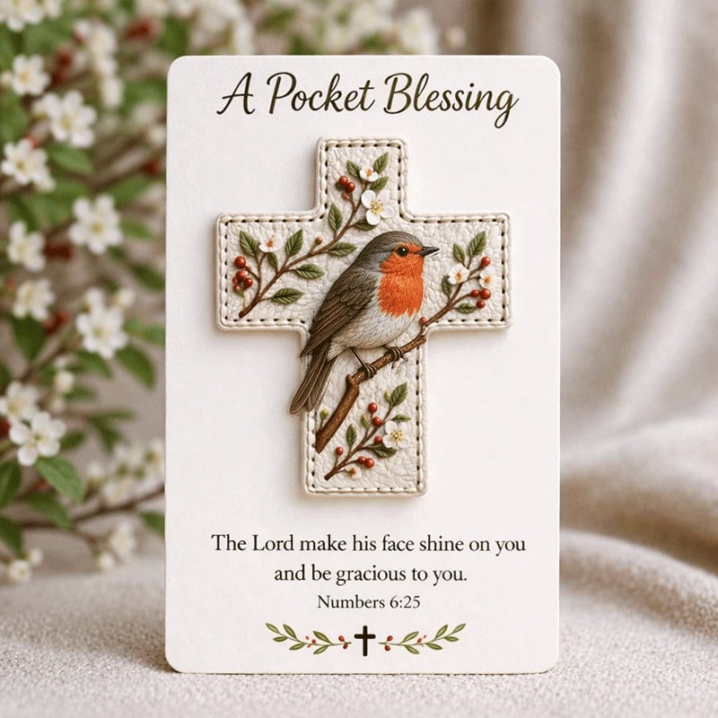 🙏🕊️ Christian Bird Pocket Cross Gift for Peace & Encouragement
