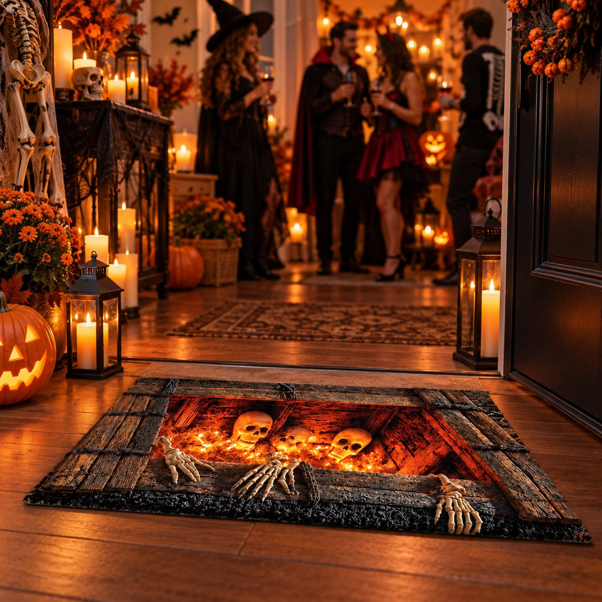 ๐ช Step Into the Void: Halloween 3D Illusion Mat