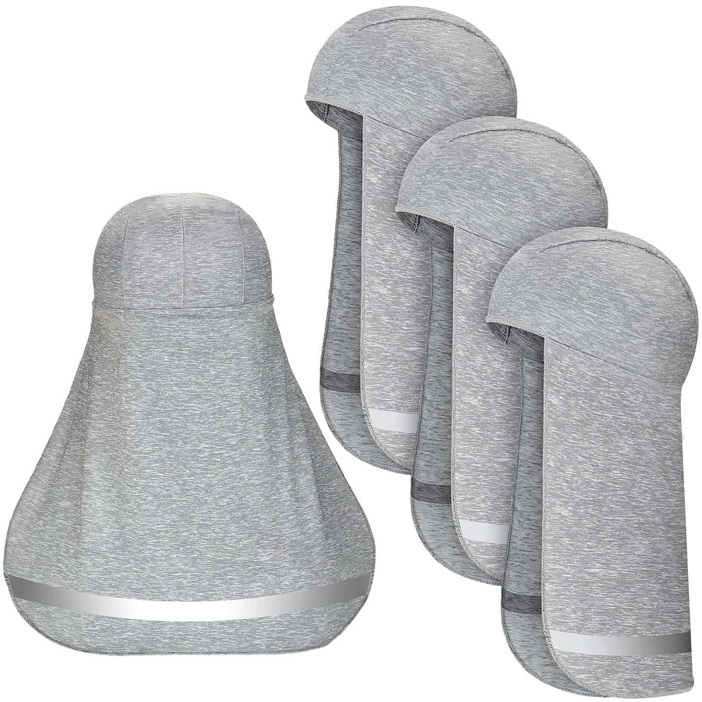 4-Piece Reflective Cooling Skull Caps with Neck Sun Shade