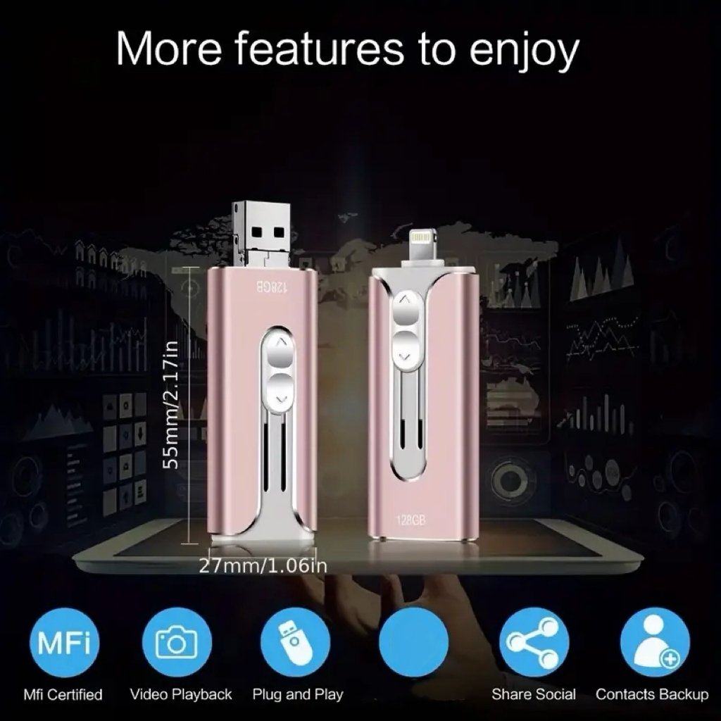🌟High-capacity 3-in-1 USB flash drive