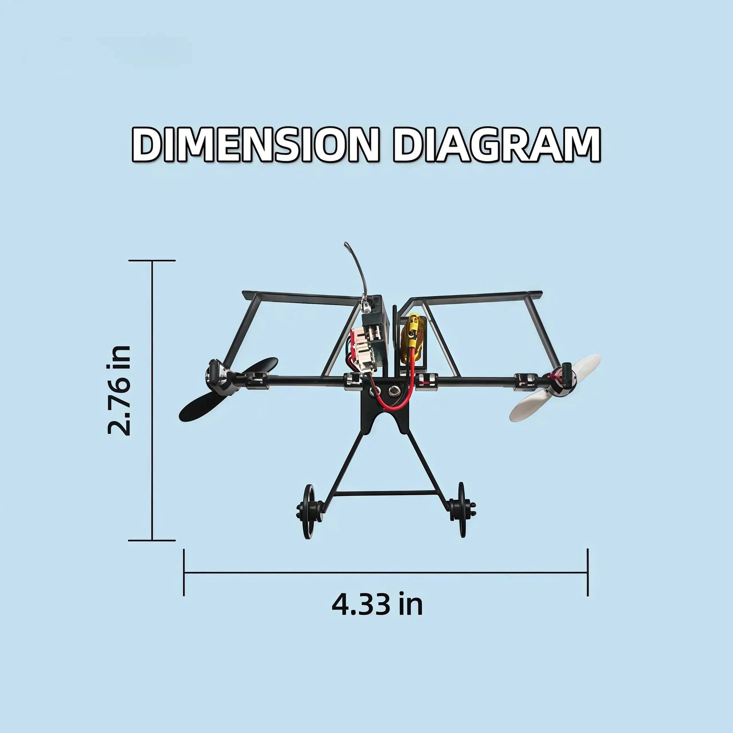 Paper Airplane Kit with Gyro Stabilizer – DIY Electric Remote Control Plane with Dual Propellers, Lightweight Foldable Flying STEM Toy
