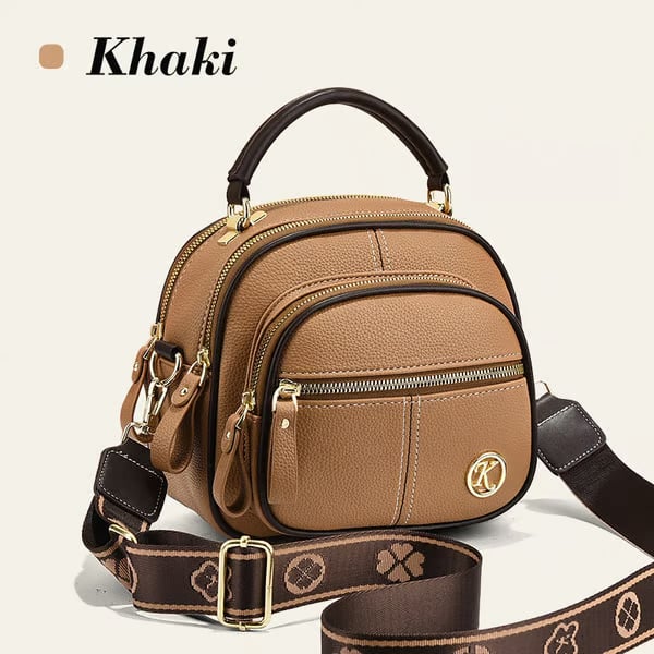 👜Classic Leather Crossbody Bag with Adjustable Strap & Multiple Pockets✨