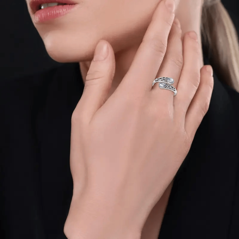 Moonstone Women's Adjustable Thumb Open Ring