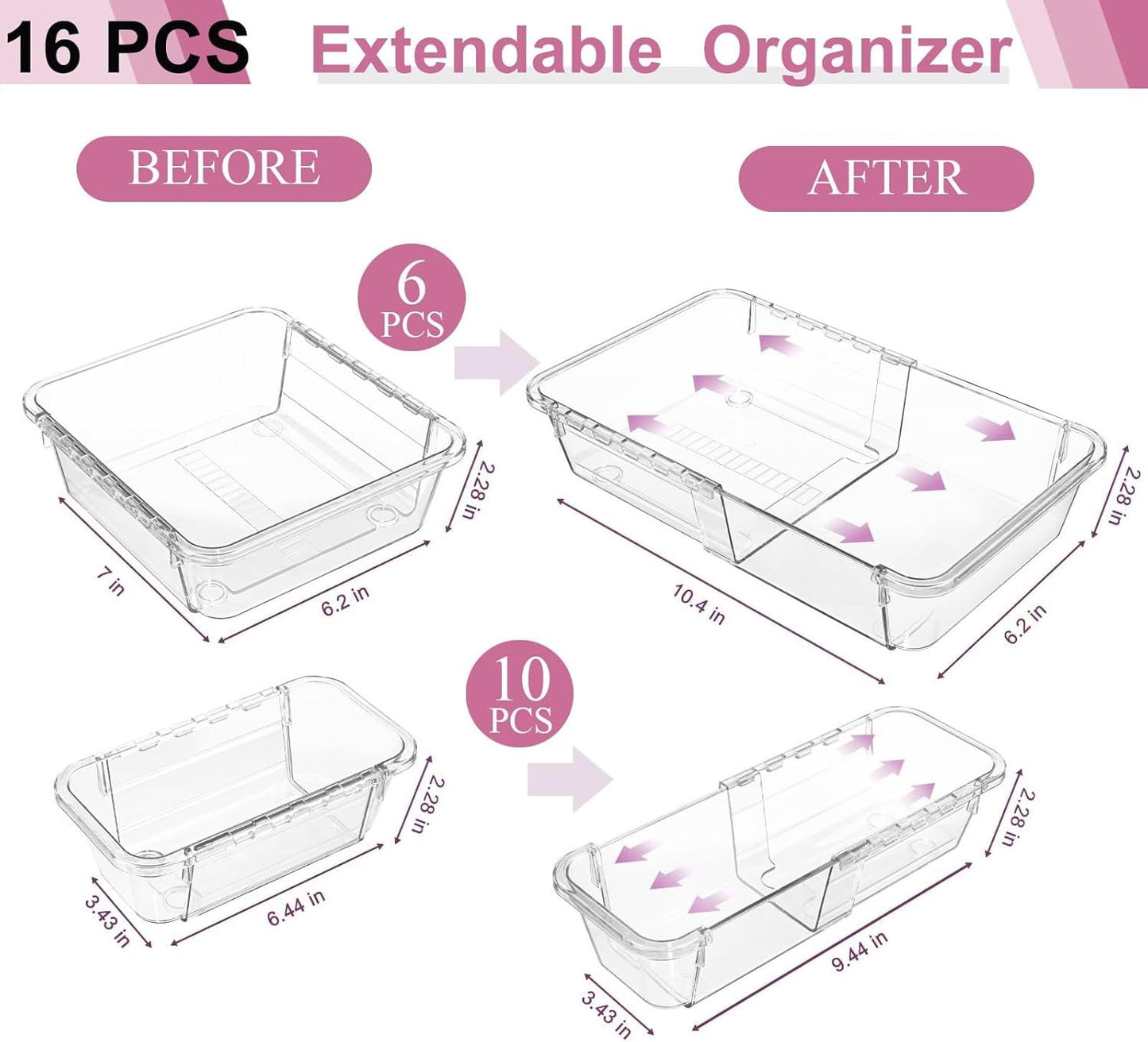 🧩 Expandable Drawer Organizer