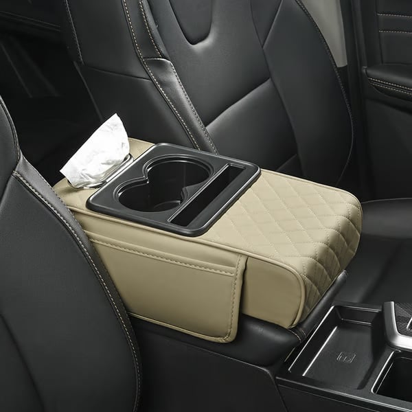 šMultifunctional PU Leather Car Armrest Box Mat