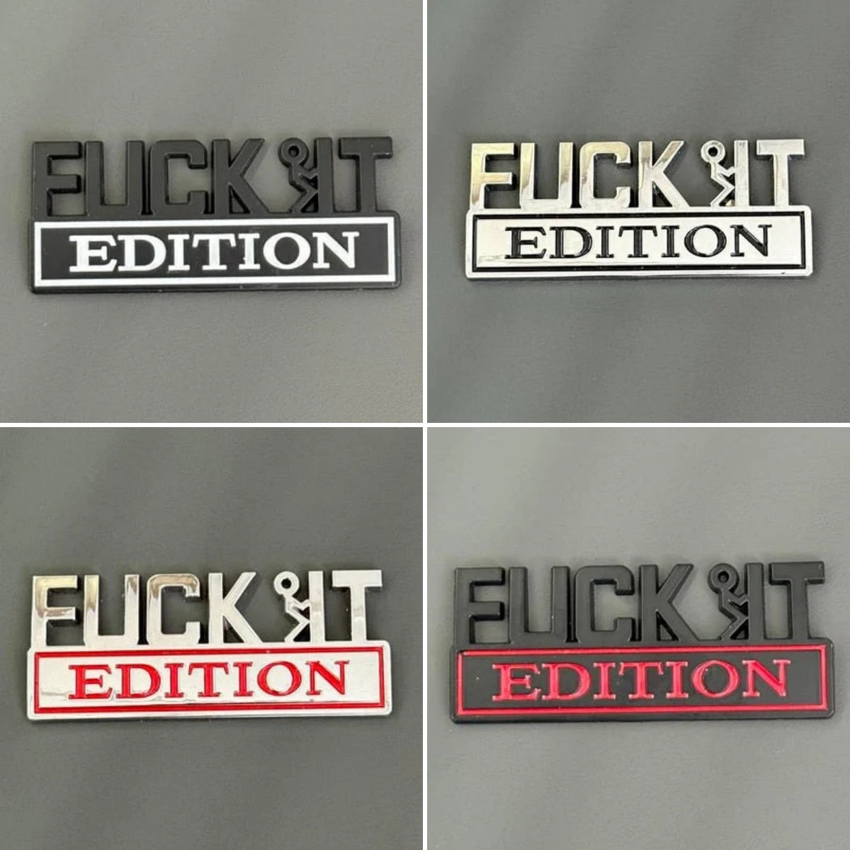 FUCK IT Edition Emblem/Old Man Edition Car Emblem(2pcs)