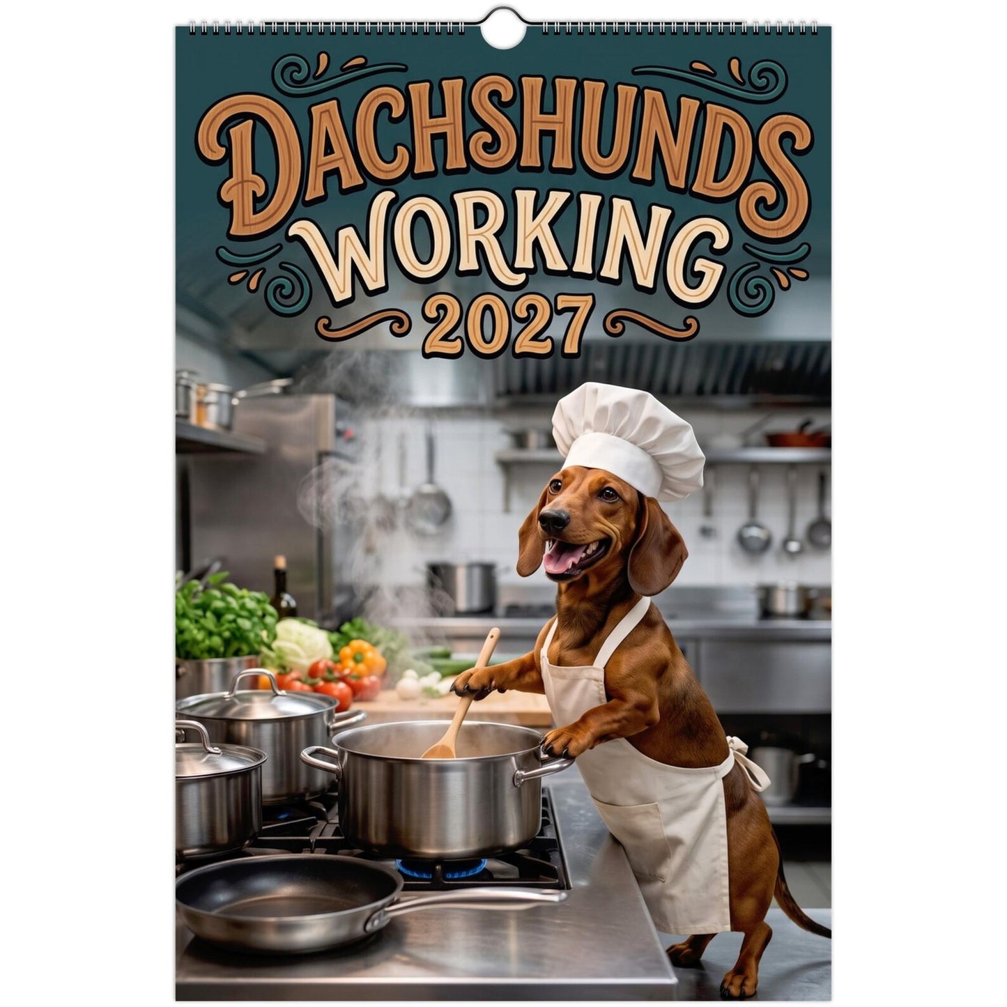 โจ Funny Dachshund Wall Calendar 2027