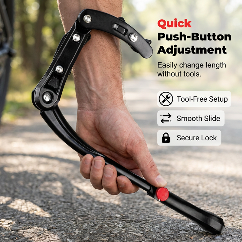 🚲 LIMITED-TIME 49% OFF! ✨ Adjustable Bicycle Kickstand – Lightweight Aluminum, Universal Fit & Frame-Safe Clamp 🔩