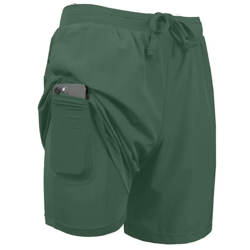 3-Pack Men's 2 in 1 Quick Dry Gym Running Shorts With Liner