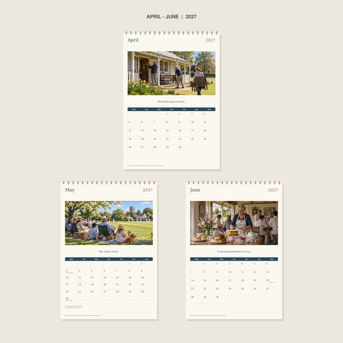 🔥Tea at the Boundary - 2027 A4 Wall Calendar