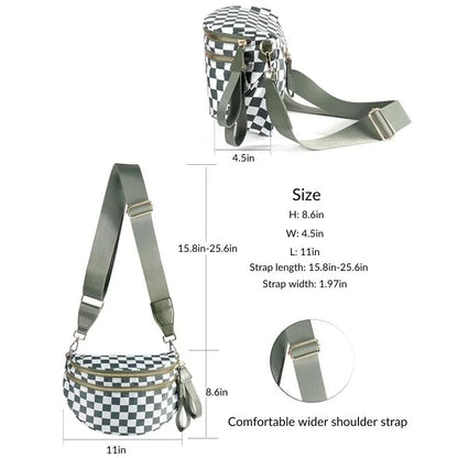 🎁💕Hot sale 49% OFF9👜Checkered Crossbody Bum Bags
