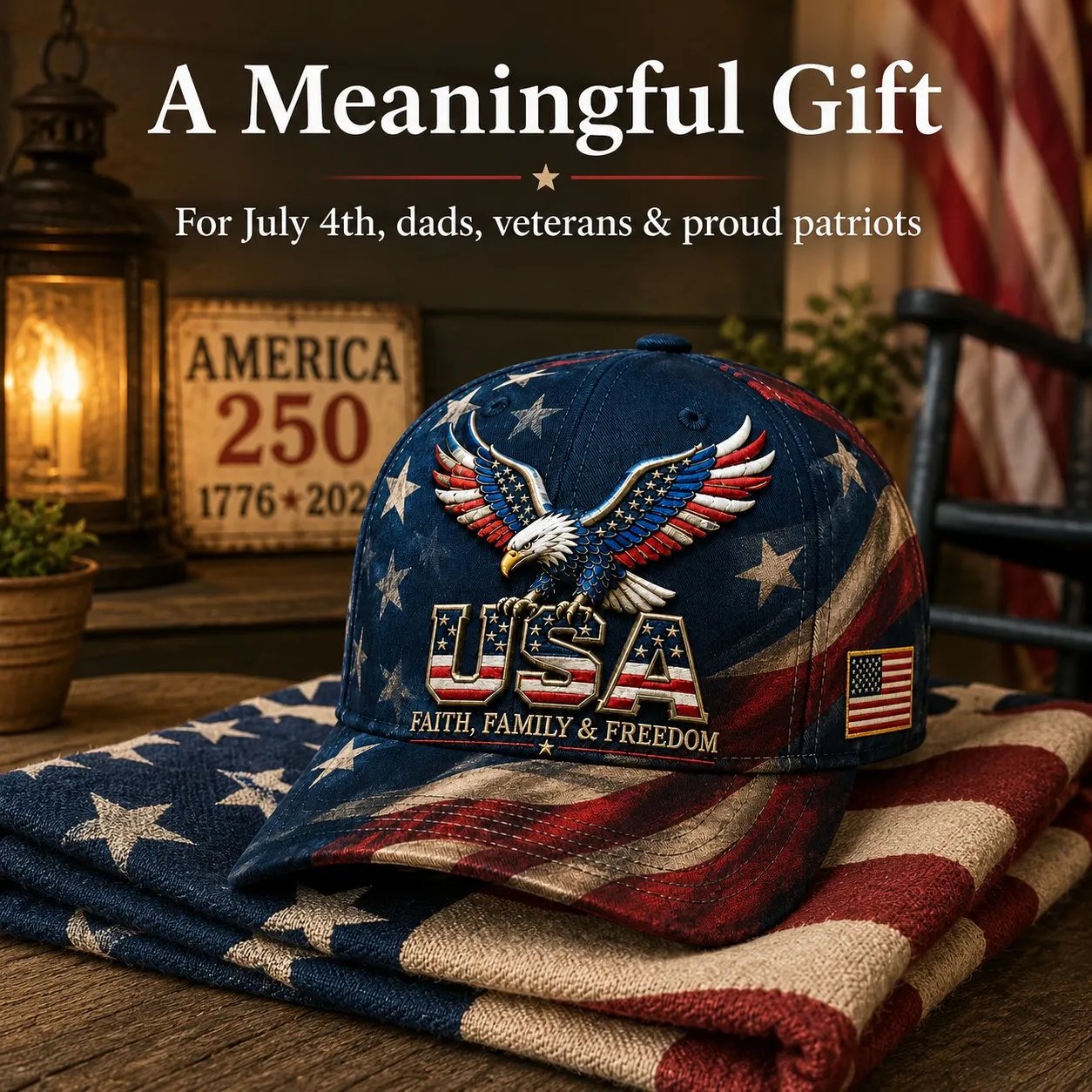 🔥Father's Day 49% OFF - 🇺🇸✨USA Faith, Family & Freedom Cap - Embroidered Edition🧢(Breathable & Lightweight Comfort & Unisex Fit)