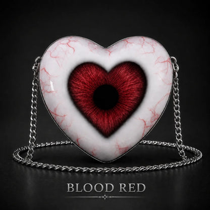 🖤👁 Gothic Heart Eye Statement Crossbody Bag