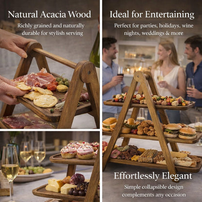 🎁Buy 2 Free Shipping✨ 3-Tier Wooden Serving Tray Stand