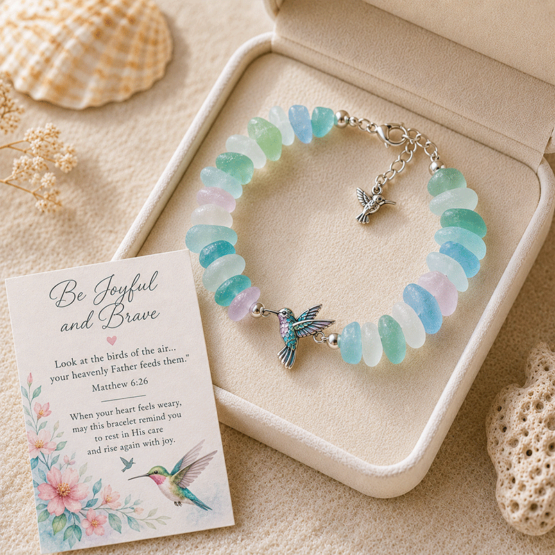 🔥48% Off Last Day - 🩵 Sea Glass Blessing Bracelet