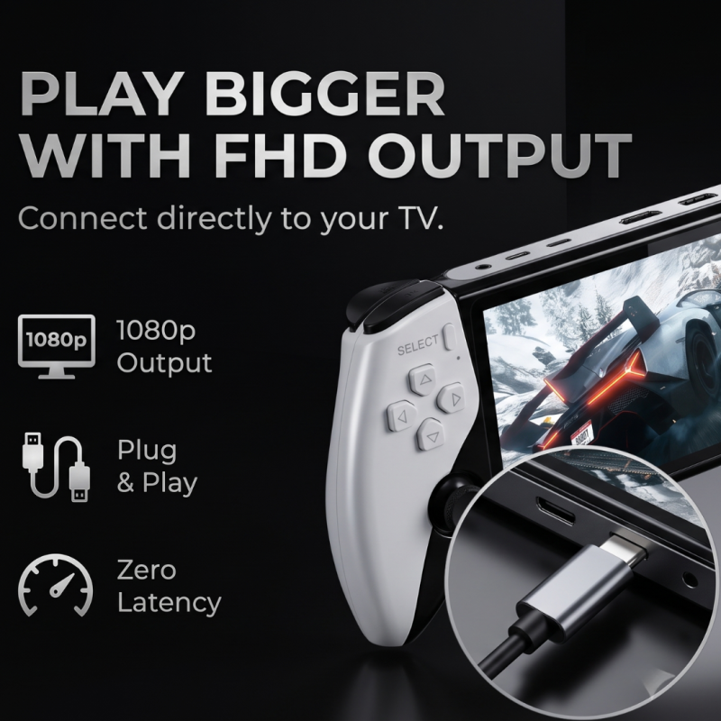 🎄Christmas Sale 🎁Retro Handheld Game Console with HD 5-inch IPS Screen over 20,000 Games