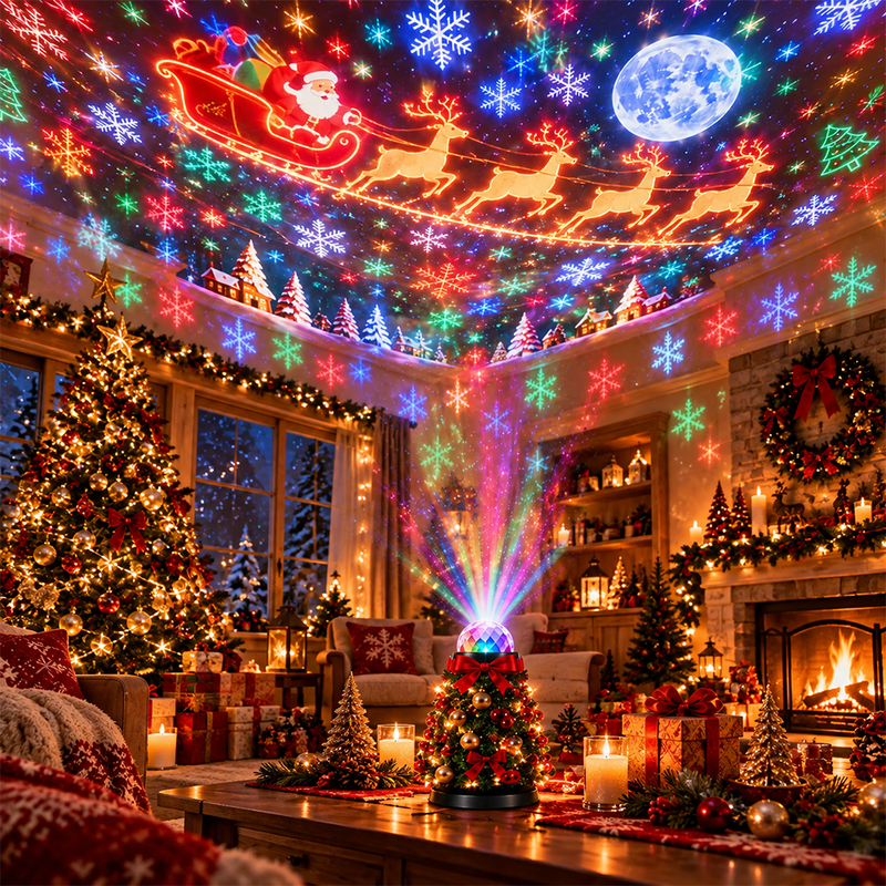 Flying Santa & Reindeer