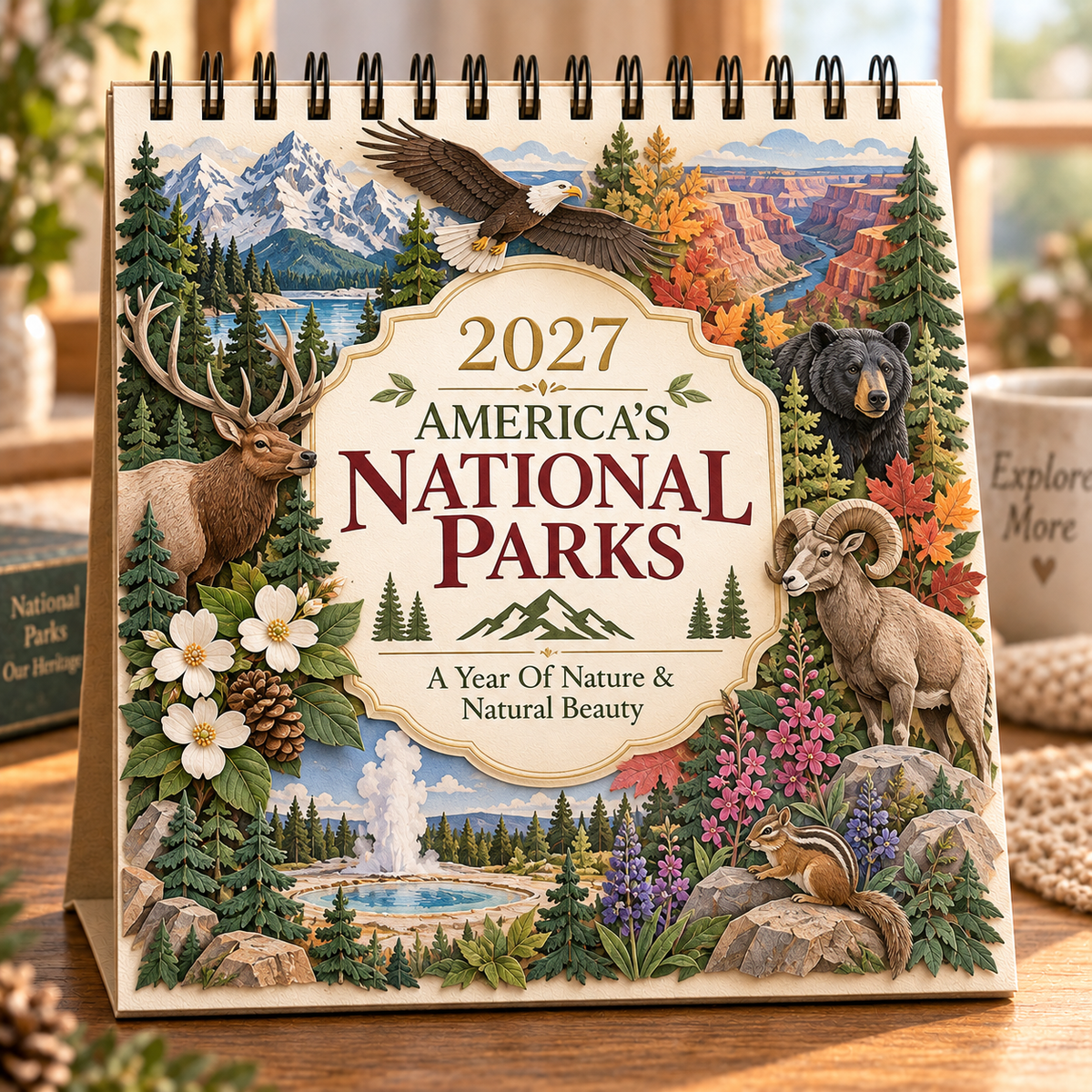 🏞️ 2027 America’s National Parks & Wildlife Wall Calendar