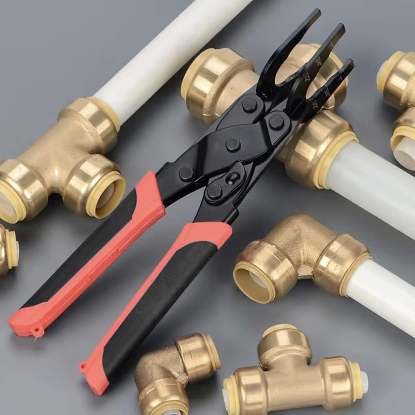 💥Exclusive Offer💥Fit Disconnect Tong Tool for Easily Removing Push-to-Connect Fittings(1/2in, 3/4in, 1in)