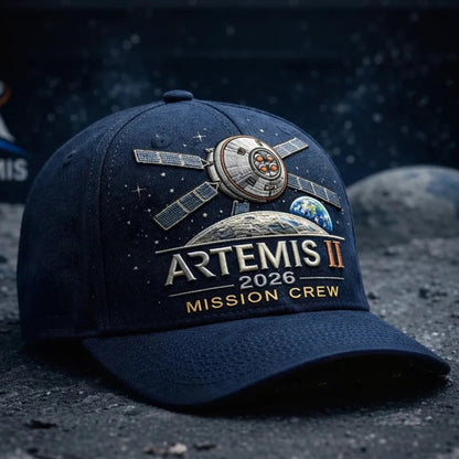 ✨High-end craftsmanship in hand embroidery-🌕Artemis II Lunar Mission Commemorative Cap