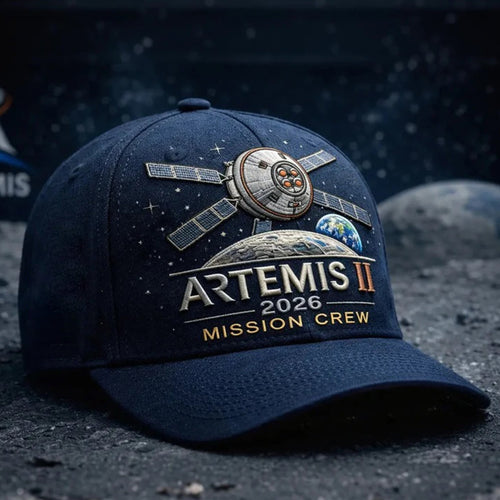 ✨High-end craftsmanship in hand embroidery-🌕Artemis II Lunar Mission Commemorative Cap