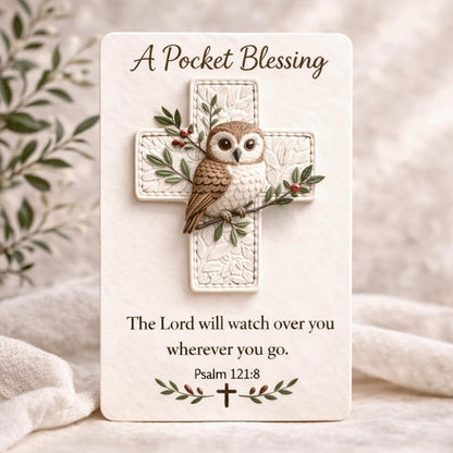 🙏🕊️ Christian Bird Pocket Cross Gift for Peace & Encouragement