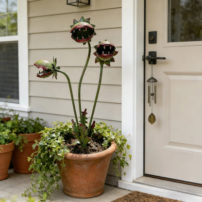 😂Whimsical Metal Carnivorous Plant Garden Stake