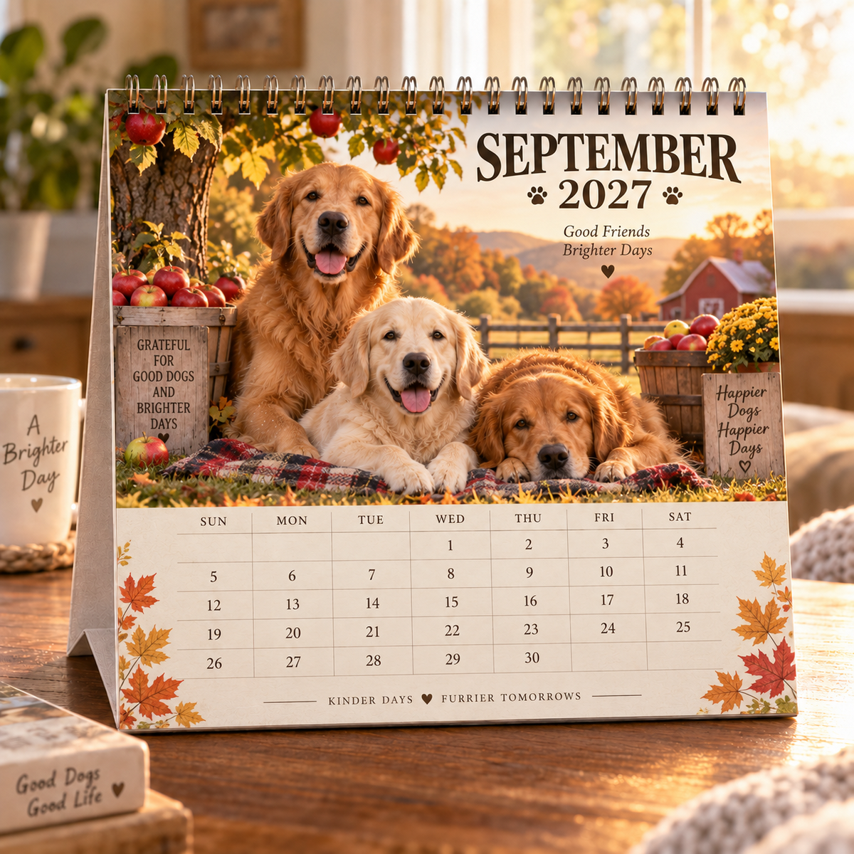 Golden Days 2027 Calendar 🐾 | 12 Months with the Dogs Who Make Life Brighter