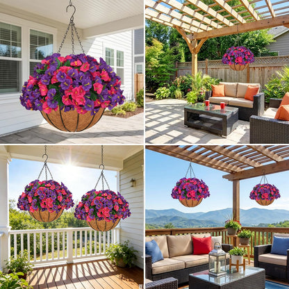 ⚡Hot Sales 49% OFF🔥Artificial hanging plant and flower basket, perfect for spring and summer outdoor decoration