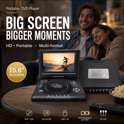 📺 7.8" HD Portable DVD/EVD Player – Large Screen, Rechargeable & Compatible with DVD/CD/USB/SD – Perfect for Home & Travel 🔥 49% OFF