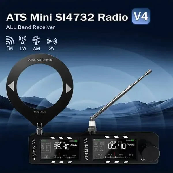 📻Upgraded ATS Mini V4 Si4732 All Band DSP Radio Receiver