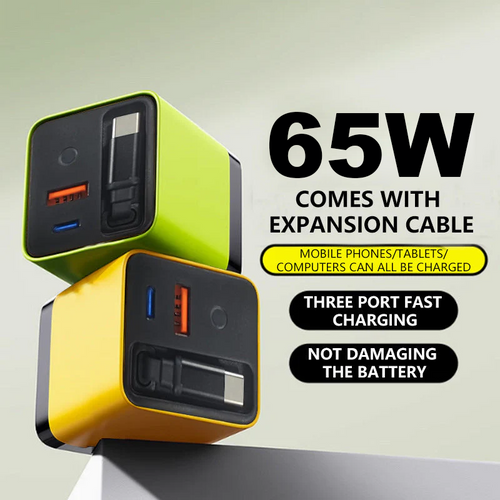 🔥 2026 Sale — Over 36200 Sold!⚡65W Charger with Retractable Type-C Cable 📲