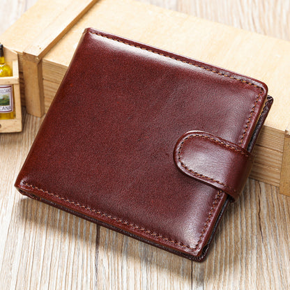 VINTAGE Top Grain Leather Bi-Fold Wallet – Classic Design, Ample Storage