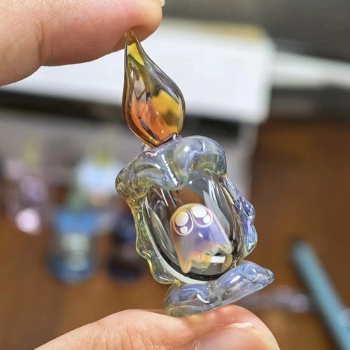 Ghost in Candle Handmade Glass Figurine 👻🕯️