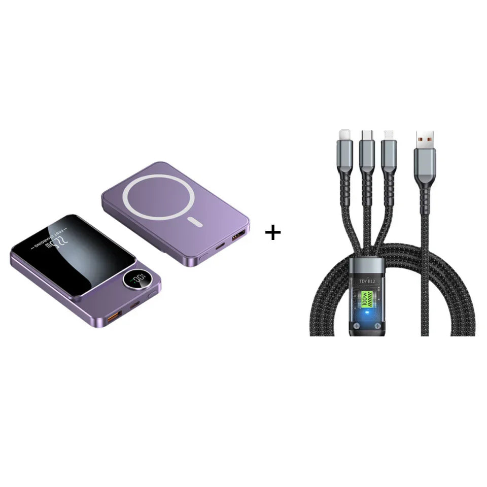 🔋✨Professional Magnetic Charger for Travelers & Professionals 🧲| 22.5W Wired & 15W Wireless💥