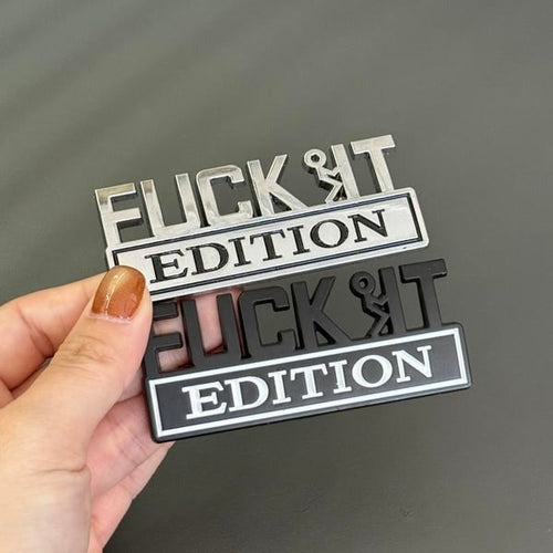 FUCK IT Edition Emblem/Old Man Edition Car Emblem(2pcs)