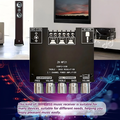 Hot Sale🔥🔥🔥 2.1 Channel Bluetooth Audio Receiver Power Amplifier Module🔊