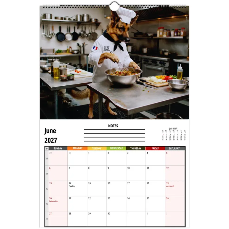 Funny German Shepherds Wall Calendar 2027