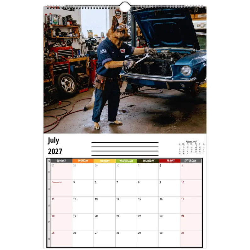 Funny German Shepherds Wall Calendar 2027