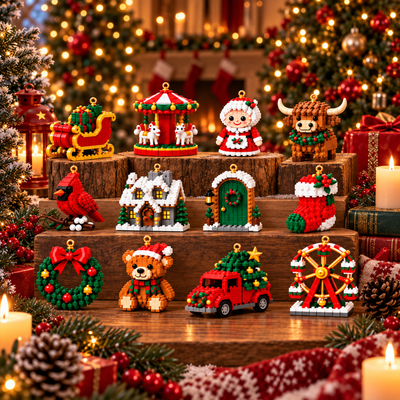 Finished Christmas ornament display