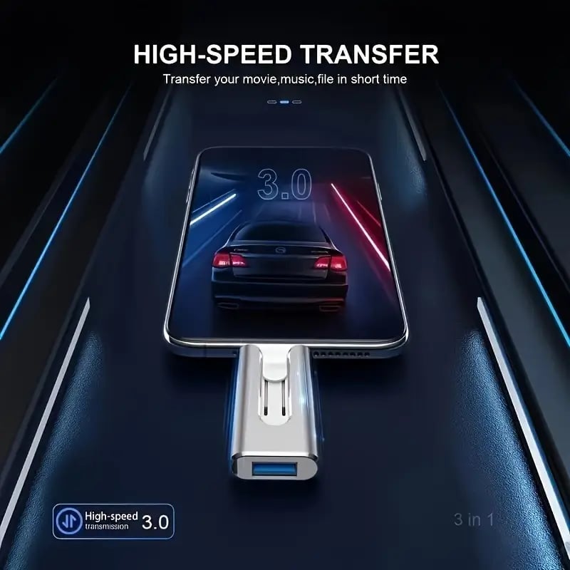 🌟High-capacity 3-in-1 USB flash drive