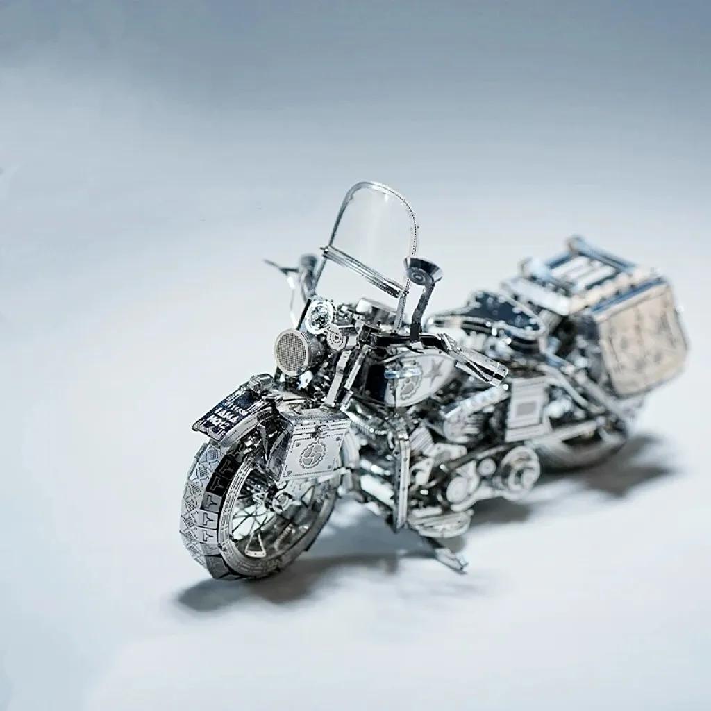 🔥Last Day 49% OFF - Silver Motorcycle 3D Metal Assembly Puzzle